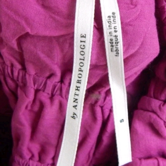 Anthropologie Smocked Waist Linen Mini Dress - Picture 5 of 5